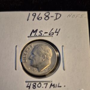 1968-D Roosevelt Dime Coin